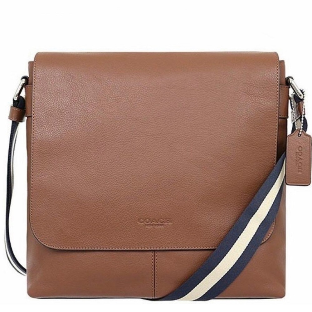 Coach Men’s Crossbody - Saddle Brown Leather Messenger Bag
